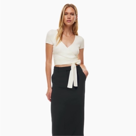 Wilfred Aritzia All Tied Up Sweater in Light Birch size L - Picture 3 of 10